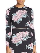Elizabeth And James Polly Floral-print Cropped Top