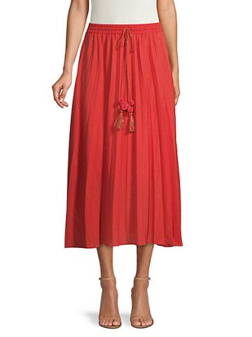 Central Park West Collins Pleated Skirt