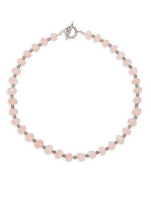 Stephen Dweck Pink Chalcedony & Sterling Silver Necklace