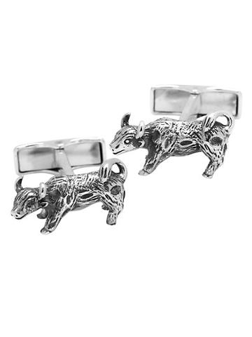 Cufflinks, Inc. Ox & Bull Trading Co. Sterling Silver Bull Cufflinks