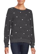 Wildfox Long Sleeve Star Print Sweatshirt