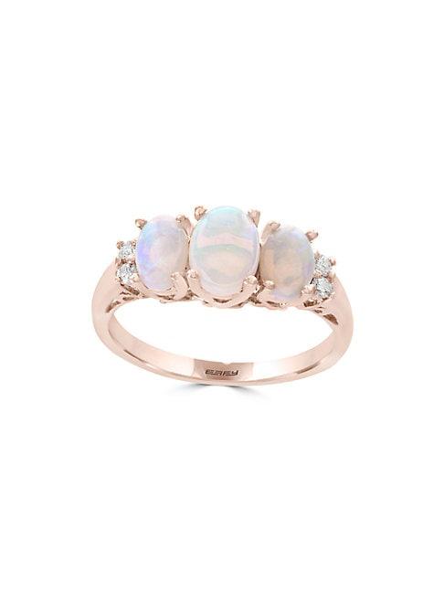 Effy Diamond And Three-opal Ring