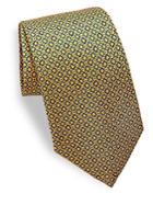 Saks Fifth Avenue Made In Italy Box Printed Silk Tie
