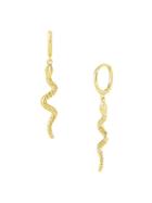 Chloe & Madison 14k Yellow Gold Vermeil Snake Huggie Earrings