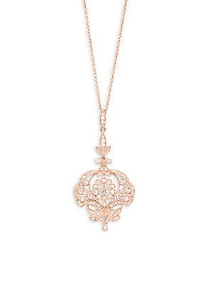 Effy Diamond & 14k Rose Gold Necklace