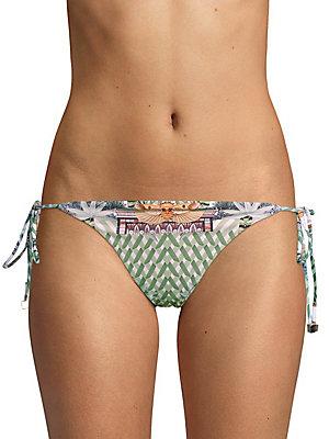 Rachel Roy Printed Side-tie Bikini Bottom