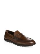 Tod's Owen Burnished Leather Loafers
