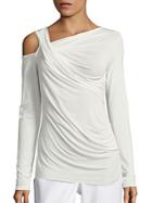 Bailey 44 Victoria Ruched Cutout Long-sleeve Tee