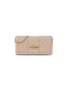 Love Moschino Portafogli Quilted Faux Leather Convertible Clutch