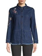 Zadig & Voltaire Tackle Embroidered Denim Button-down Shirt