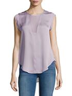 Rebecca Taylor Charlie Solid Silk Top