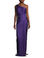 Maria Lucia Hohan Ribbed One Shoulder Silk Gown