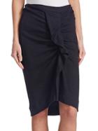 Isabel Marant Etoile Joca Wool Jersey Ruched Pencil Skirt