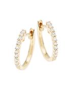 Casa Reale Diamond & 18k Yellow Gold Huggie Hoop Earrings