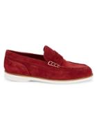 Canali Moc-toe Suede Penny Loafers