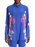 Etro Tropical Floral Tunic Blouse