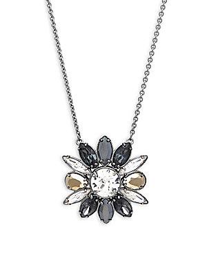Swarovski Floral Crystal Pendant Necklace