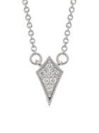 Sara Weinstock Marquis 18k White Gold & Diamond Pendant Necklace