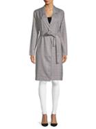 Lucca Couture Charlee Plaid Trench Coat