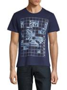 Versace Jeans Grid Graphic Cotton Jersey Tee