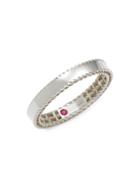 Roberto Coin 18k White Gold & Ruby Ring