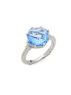 Judith Ripka Solitaire Blue Quartz Ring