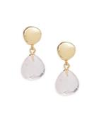 Saks Fifth Avenue Crystal & 14k Yellow Gold Faceted Drop Earrings