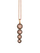 Le Vian Chocolatier&reg; Peach Morganite&trade; & Chocolate Diamonds&reg; Tiered Pendant Necklace