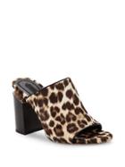 Alexander Wang Avery Leopard Calf-hair Mule Sandals/3.25