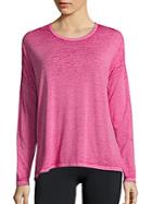 Betsey Johnson Performance Long Sleeve Strappy Back Top