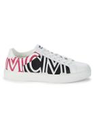 Mcm Logo Leather Sneakers