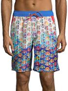 Bugatchi Printed Swim Shorts
