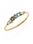 Alexis Bittar Small Crystal Mosaic Hinge Bracelet