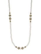 Heidi Daus Staying In Line Faux Pearl & Crystal Necklace