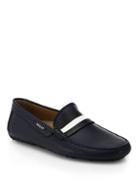Bally Pebbled Leather Driving Loafers