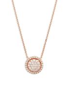 Diana M Jewels 14k Rose Gold & 0.48 Tcw Diamond Circle Pendant Necklace