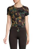 Electric Yoga Camouflage-print Cropped Tee