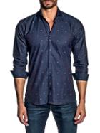 Jared Lang Floral Jacquard Button-down Shirt