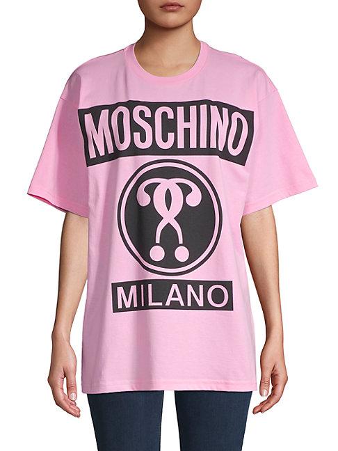Moschino Logo Graphic Oversized Cotton Tee