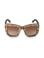 Stella Mccartney 48mm Snake-print Semi Cat Eye Sunglasses