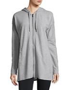 Nanette Lepore Zip-front Hooded Tunic Hoodie