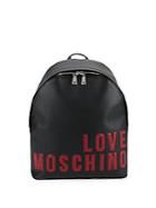 Love Moschino Faux Leather Logo Backpack