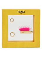 Fendi 3-piece Mink Fur-trim Bag Pendant Charm Set