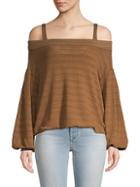 Free People Textured Off-the-shoulder Top