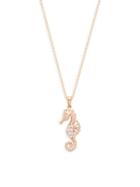 Effy 14k Rose Gold & Diamond Seahorse Pendant Necklace