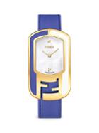 Fendi Chameleon Goldtone Stainless Steel & Mother-of-pearl Leather-strap Watch