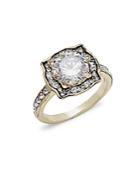 Saks Fifth Avenue Vintage Halo Crystal & Rhinestone Ring