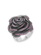 King Baby Studio Sterling Silver & Cubic Zirconia Rose Ring