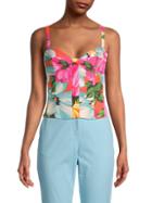 Milly Floral-print Cotton-blend Bustier