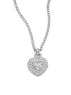 Judith Ripka Fontaine White Sapphire & Sterling Silver Pav? Heart Necklace